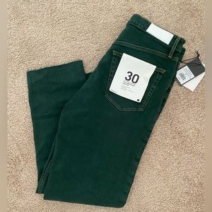 New with tags! Re/Done green stovepipe demin